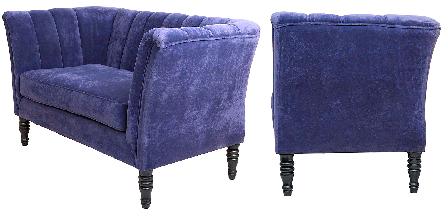 Диван Joffroi Sofa velour blue Диван Joffroi Sofa velour blue - Loft-Concept в Грозном