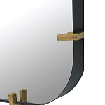 Зеркало настенное в черной металлической раме Mirror Cardinal варинант исполнения - 2 | Loft Concept в Грозном