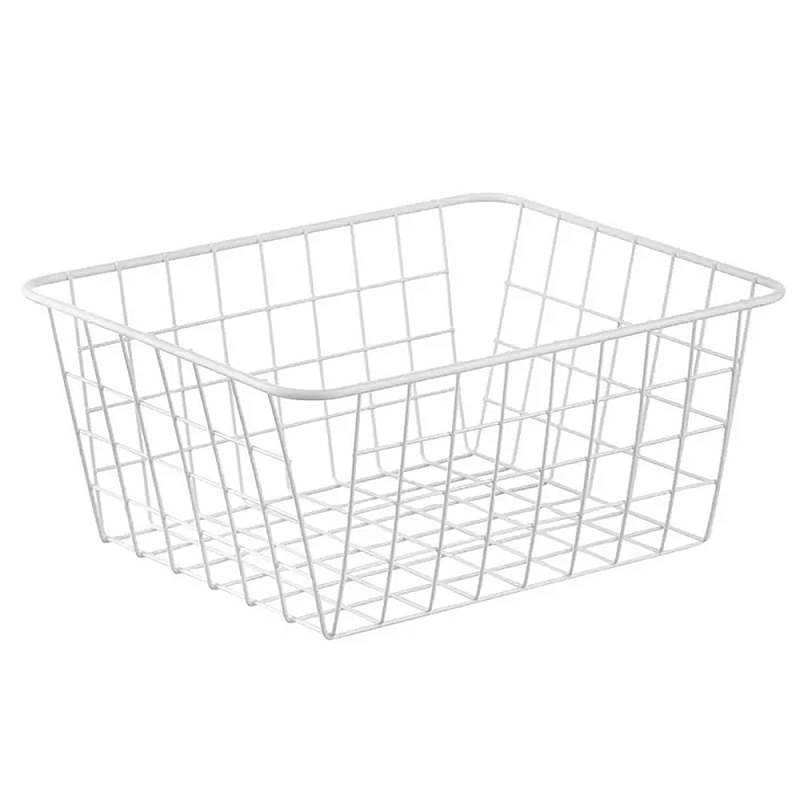 Корзина для хранения железная Iron Basket S Белый Черный Корзина для хранения железная Iron Basket S Белый Черный в Грозном | Loft Concept