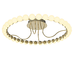 Люстра кольцевая потолочная с круглыми плафонами белого цвета PEARLS Suspension 60 варинант исполнения - 2 | Loft Concept в Грозном