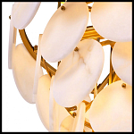 Люстра трехъярусная с подвесками из округлых элементов Cryptocrystalline Stone варинант исполнения - 5 | Loft Concept в Грозном