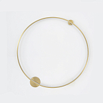 Бра светодиодное круглой формы с рамкой цвета латунь Ring Horizontal варинант исполнения - 1 | Loft Concept в Грозном