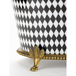 Фарфоровое кашпо Black and white square варинант исполнения - 4 | Loft Concept в Грозном