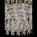 Круглая люстра с хрустальными подвесками на серебряном каркасе Gorgeous Crystal Light варинант исполнения - 7 | Loft Concept в Грозном