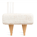 Керамический столик на деревянных ножках «Квадро» варинант исполнения - 4 | Loft Concept в Грозном