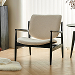 Кресло с каркасом и ножками из древесины и мягкими сиденьем и спинкой Venice варинант исполнения - 3 | Loft Concept в Грозном