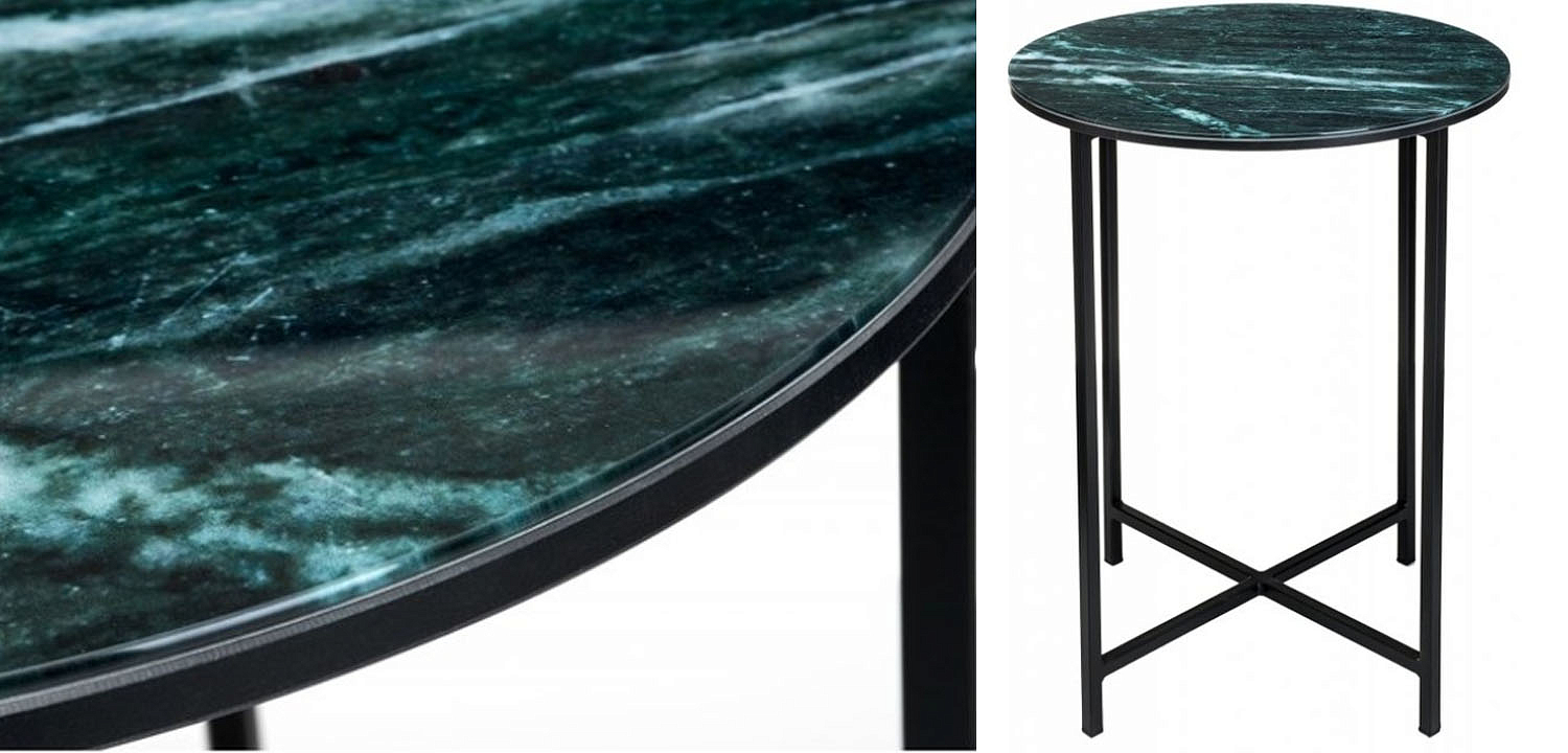 Приставной стол Zermatt Side Table round malachite Приставной стол Zermatt Side Table round malachite - Loft-Concept в Грозном