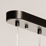 Люстра с 3-мя плафонами волнообразной формы цвета янтарь и 2-мя прозрачными шарообразными плафонами Lucid Rain  варинант исполнения - 10 | Loft Concept в Грозном