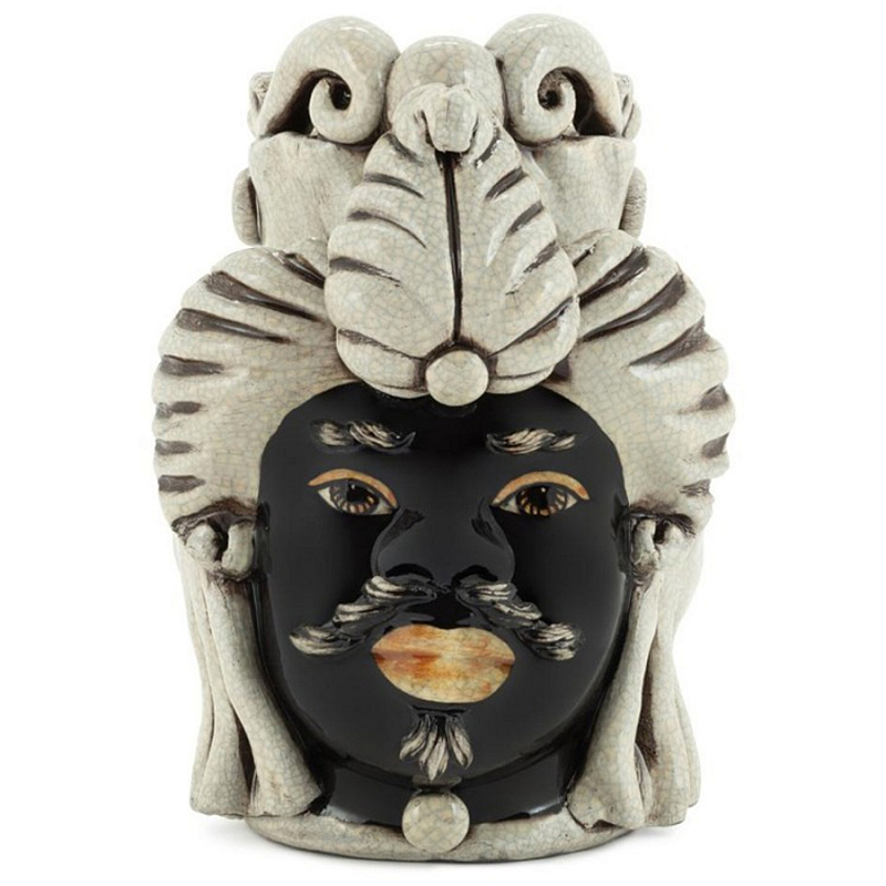 Ваза Vase Moro Man Small Dark Brown Черный Бежевый Ваза Vase Moro Man Small Dark Brown Черный Бежевый в Грозном | Loft Concept
