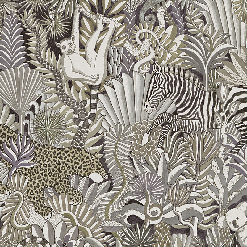 Ткань Jungle Animaux Camoufles Бежевый Велюр N 1147 Серо-бежевый в Грозном | Loft Concept 