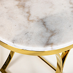 Кофейный столик на подстолье золотого цвета Noelle варинант исполнения - 4 | Loft Concept в Грозном