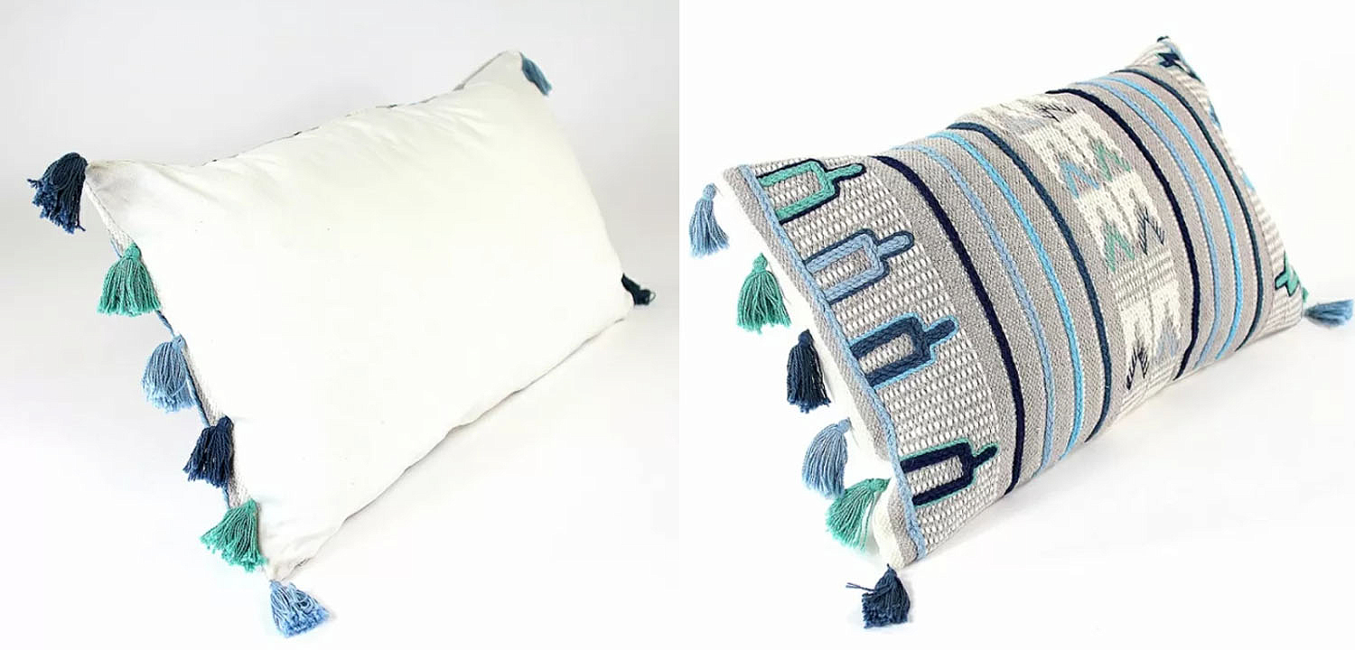 Чехол на подушку Blue Ikat Чехол на подушку Blue Ikat - Loft-Concept в Грозном