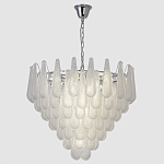 Люстра с подвесками из рифленного стекла в форме капель Textured Glass Chandelier варинант исполнения - 9 | Loft Concept в Грозном