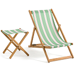 Шезлонг из акации и ткани Argentina варинант исполнения - 7 | Loft Concept в Грозном