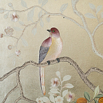 Обои ручная роспись Temple Newsam White Gold gilded silk варинант исполнения - 5 | Loft Concept в Грозном