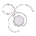 Бра белого цвета с изогнутыми световыми линиями и круглым основанием Luke Lampco Tracer Lamp варинант исполнения - 1 | Loft Concept в Грозном