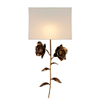 Бра с  каркасом в виде цветков розы и тканевым абажуром Flowers and Fox Roses варинант исполнения - 1 | Loft Concept в Грозном