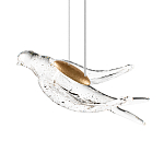 Подвесной светильник с прозрачной стеклянной птичкой Serip Voa варинант исполнения - 1 | Loft Concept в Грозном