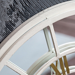 Зеркало настенное в белой металлической раме в виде часов Mirror Tower Clock варинант исполнения - 2 | Loft Concept в Грозном