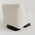 Кресло Cannes с мягкой обивкой букле молочного цвета  варинант исполнения - 3 | Loft Concept в Грозном