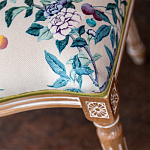 Стул из массива бука бежевый с изображением птиц в саду Beige Green Chinoiserie Blue Bird Chair варинант исполнения - 4 | Loft Concept в Грозном