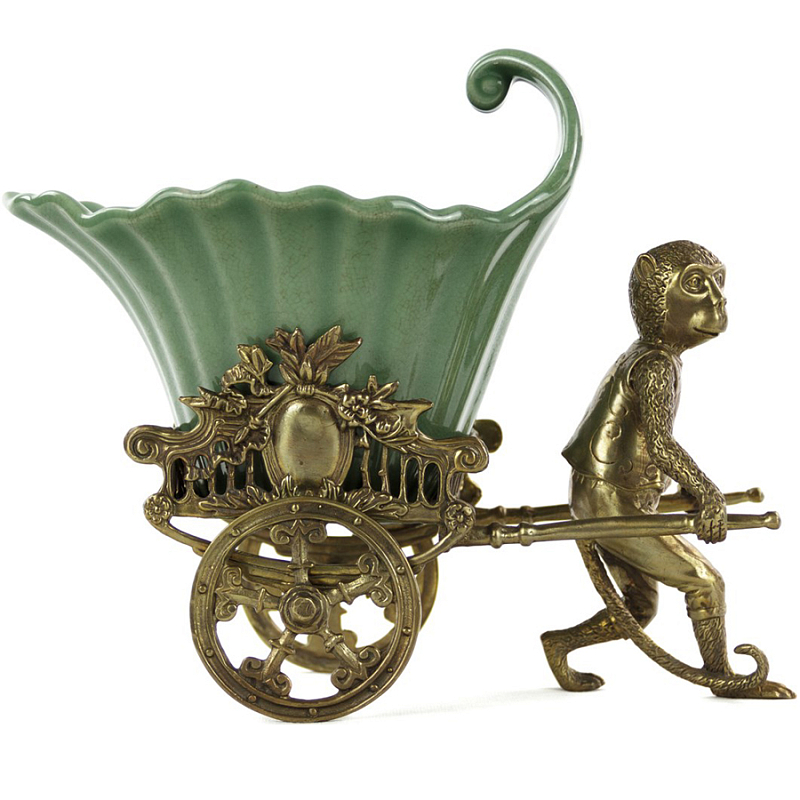 Чаша Monkey and Cart Зеленый шалфей Бронза Чаша Monkey and Cart Зеленый шалфей Бронза в Грозном | Loft Concept