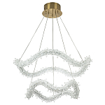 Двухъярусная кольцевая люстра с хрустальным декором Gilbertine Crystal Wavy Ring Chandelier варинант исполнения - 2 | Loft Concept в Грозном