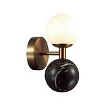 Бра с шарообразным матовым плафоном и шаром из камня на металлическом основании Orb Essence варинант исполнения - 7 | Loft Concept в Грозном