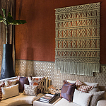 Панно на стену плетеное Макраме бежевый цвет  варинант исполнения - 9 | Loft Concept в Грозном