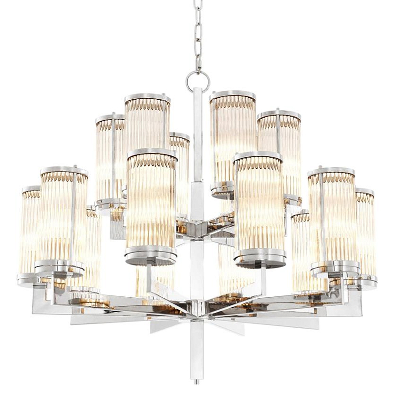 Люстра Chandelier Claridges Никель Прозрачный (Transparent) Люстра Chandelier Claridges Никель Прозрачный (Transparent) в Грозном | Loft Concept