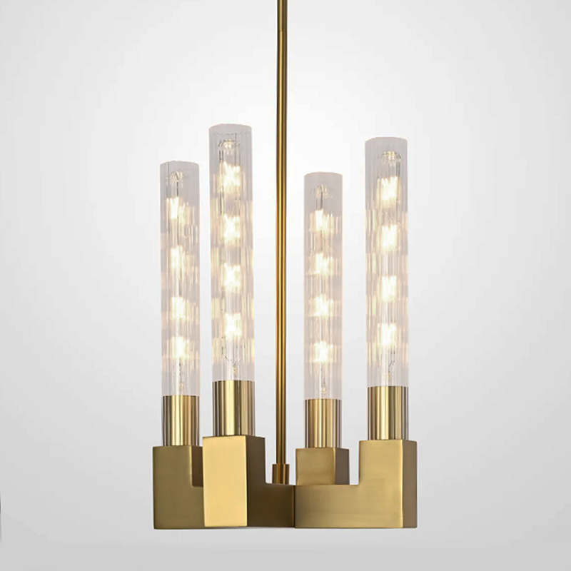 Люстра CANELLE Pendant lamp 4 Modern Brass Латунь в Грозном | Loft Concept 