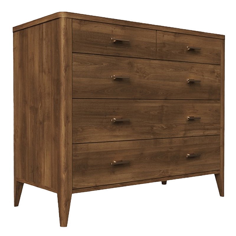 Комод из массива бука с 5-ю ящиками Tasteful Furniture Коричневый Комод из массива бука с 5-ю ящиками Tasteful Furniture Коричневый в Грозном | Loft Concept