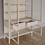 Витрина Primo со стеклянными фасадами и буфетом шпон Светлый дуб варинант исполнения - 5 | Loft Concept в Грозном