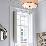 Люстра с тканевым плафоном и зелёной кисточкой Green Tassel варинант исполнения - 1 | Loft Concept в Грозном