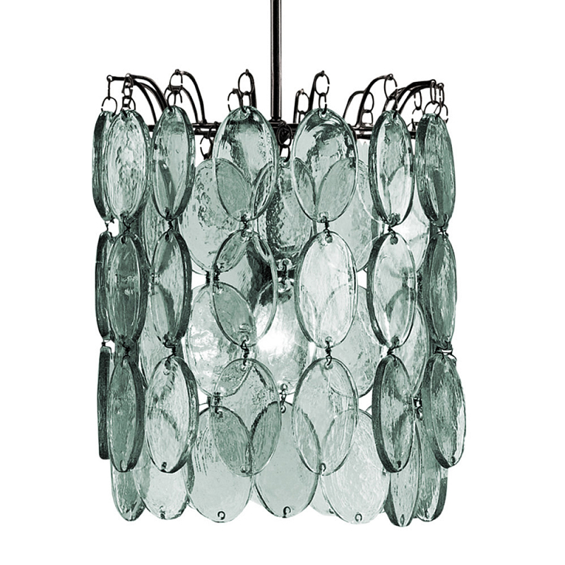 Подвесной светильник с каскадом из декоративных элементов Glass Pendant Черный Прозрачный Подвесной светильник с каскадом из декоративных элементов Glass Pendant Черный Прозрачный в Грозном | Loft Concept