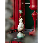 Подсвечник в виде кошки из фарфора с бронзовыми элементами Paradise Cat варинант исполнения - 5 | Loft Concept в Грозном