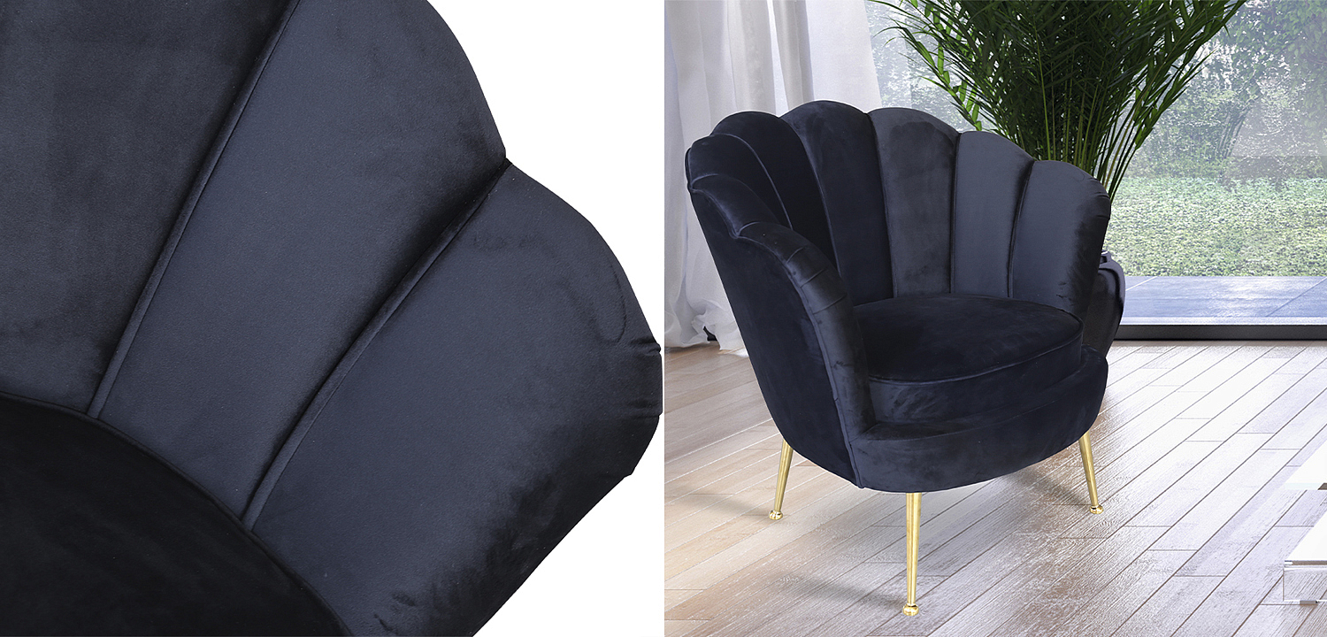 Кресло Trapezium Velur Black Кресло Trapezium Velur Black - Loft-Concept в Грозном