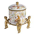 Шкатулка на ангелах из фарфора с бронзовыми элементам Eden Garden варинант исполнения - 2 | Loft Concept в Грозном