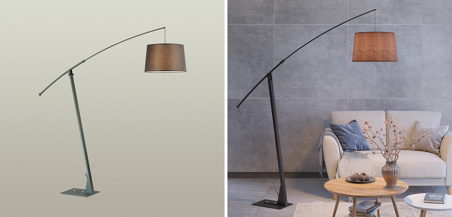 Торшер Floor Lamp Colin black Торшер Floor Lamp Colin black - Loft-Concept в Грозном