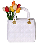 Декоративная ваза в виде сумки Bag Vase White варинант исполнения - 1 | Loft Concept в Грозном