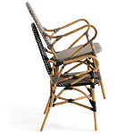 Кресло плетеное из ротанга Ronald Black White Rattan Chair варинант исполнения - 6 | Loft Concept в Грозном