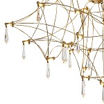 Потолочный светильник с тонкой металлической конструкцией цвета золото Quasar варинант исполнения - 3 | Loft Concept в Грозном