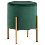 Зеленый пуф на золотистых ножках SANJAY варинант исполнения - 1 | Loft Concept в Грозном