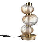 Настольная лампа с 3-мя рифлеными стеклянными шарами Marcelh Light варинант исполнения - 1 | Loft Concept в Грозном