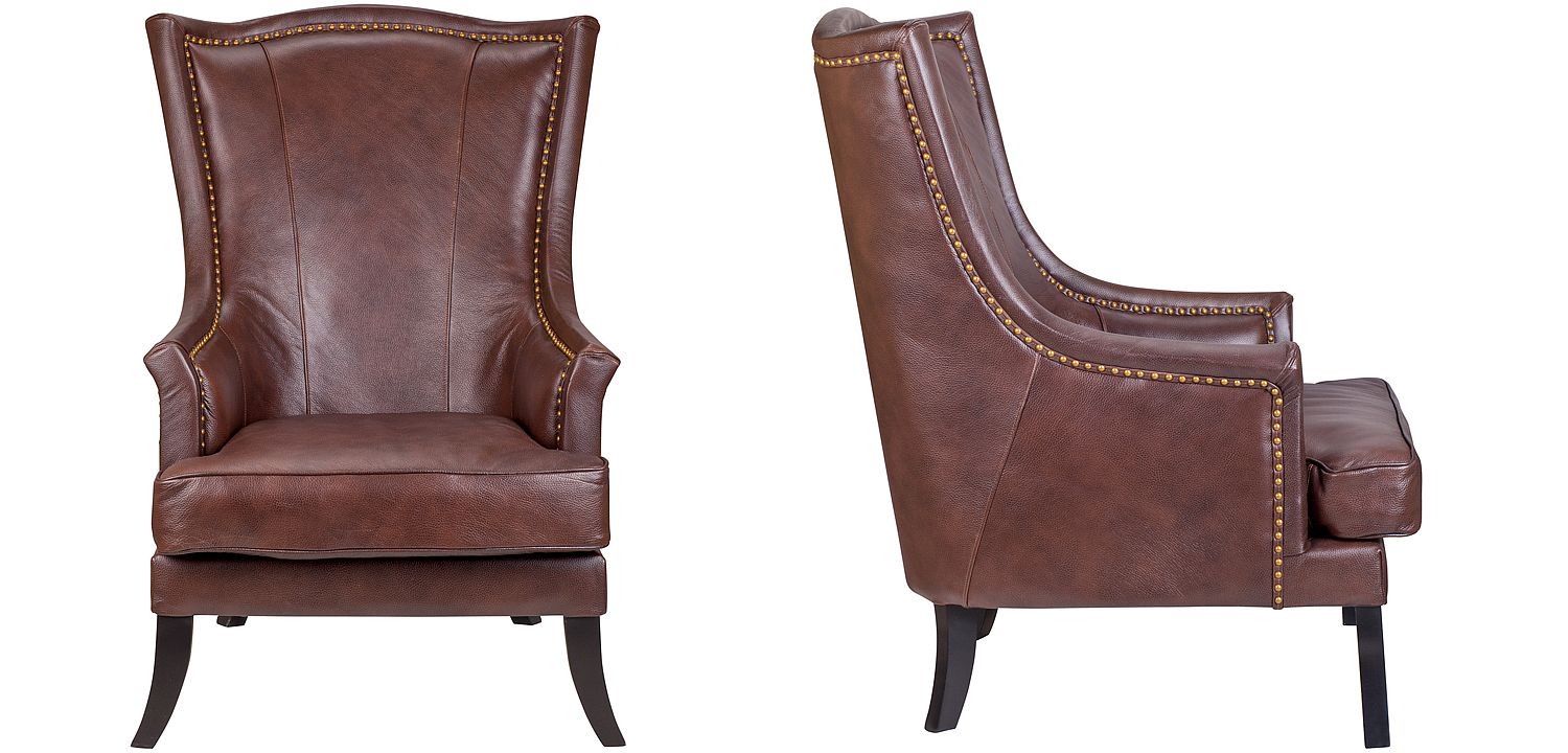 Кресло Gregoir Armchair light натуральная кожа Кресло Gregoir Armchair light натуральная кожа - Loft-Concept в Грозном
