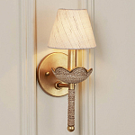 Бра из кованого железа с отделкой плетеной веревкой и сусальным золотом Parisian Style варинант исполнения - 5 | Loft Concept в Грозном