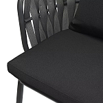 Стул мягкий с декором в виде плетеных лент на спинке и подлокотниках Semicircular Chair Decorated with Ribbons варинант исполнения - 11 | Loft Concept в Грозном