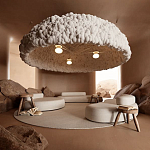 Вязаный подвесной светильник из шерсти Dome Wool Lamp  варинант исполнения - 1 | Loft Concept в Грозном