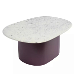 Журнальный столик овальный с мраморной столешницей Decor Showcase варинант исполнения - 1 | Loft Concept в Грозном