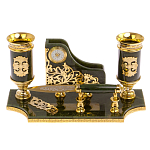 Настольный письменный набор из нефрита с ножом для бумаг в подарочной коробке Maecenas варинант исполнения - 1 | Loft Concept в Грозном